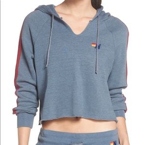 Aviator Nation Split Neck Pullover Hoodie